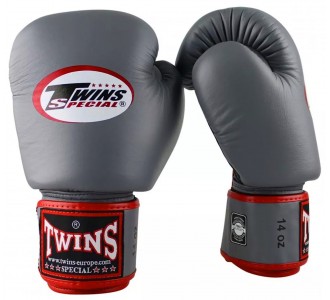 Боксерские перчатки Twins Special (BGVLA-2 gray/red)